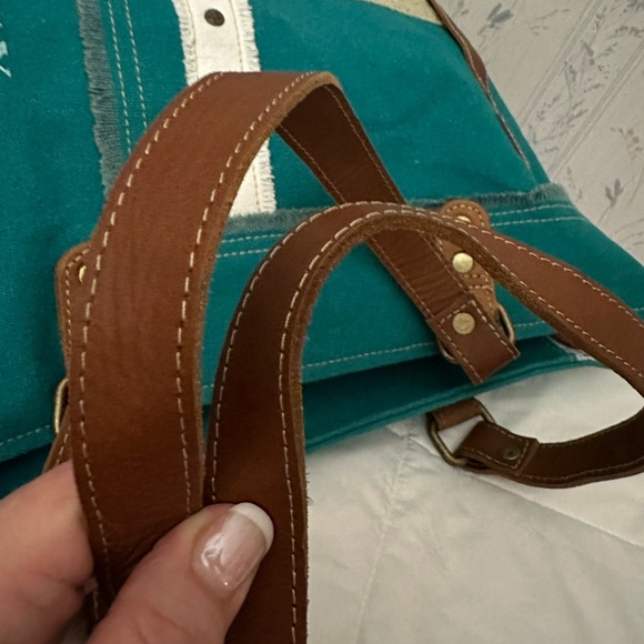 Myra Bag Green Canvas Tote - Picture 6 of 16